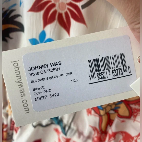 NWT Johnny Was - Els Floral Midi A-Line Dress - XL - Picture 4 of 7